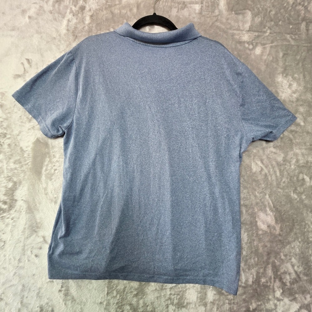 Old Navy Active Core Mens Large Blue Heathered Short Sleeve Polo Shirt Go Fresh - Picture 3 of 8